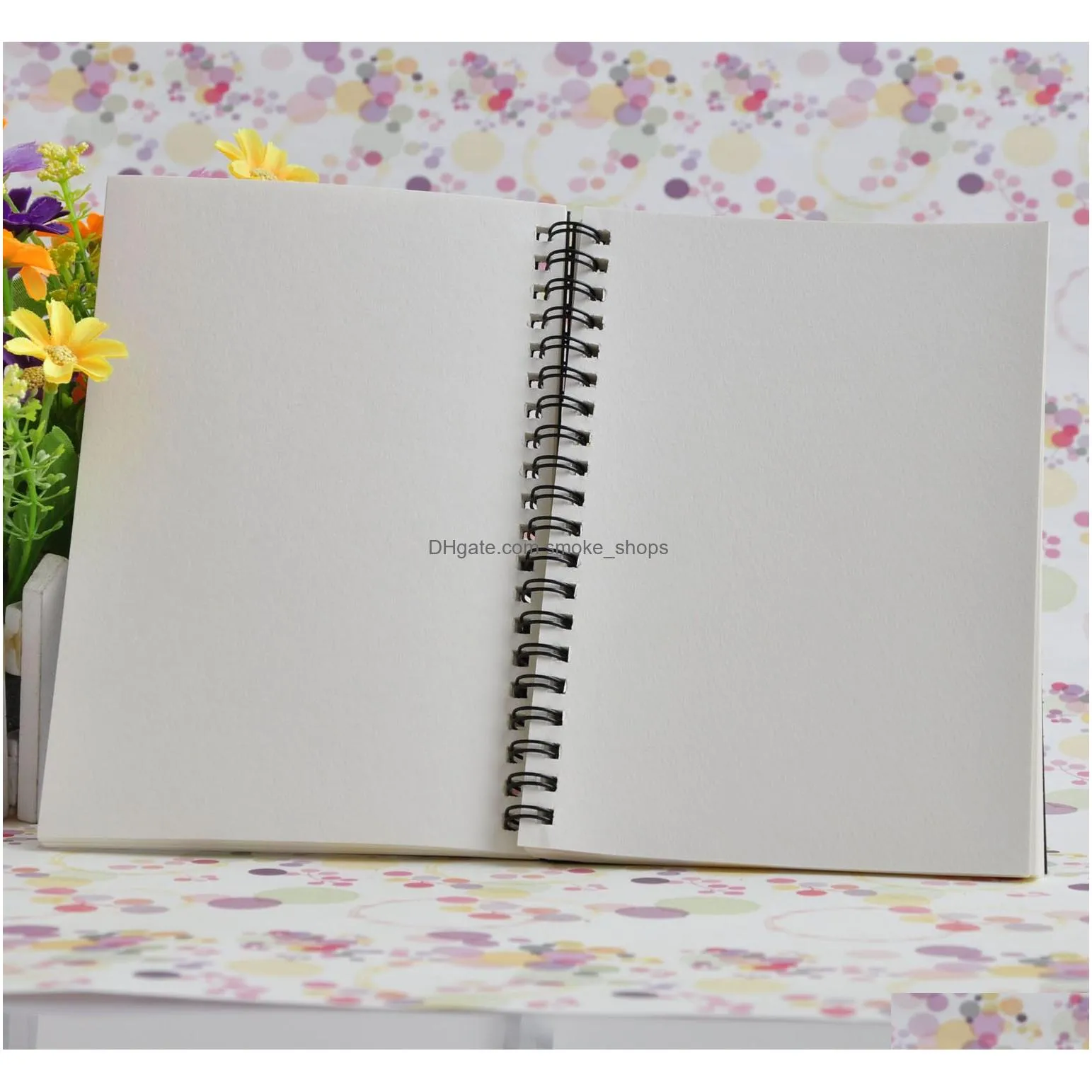 blank handmade notepads vintage kraft paper sheet sketch book for school student srawing notebook 2 8jc2 b