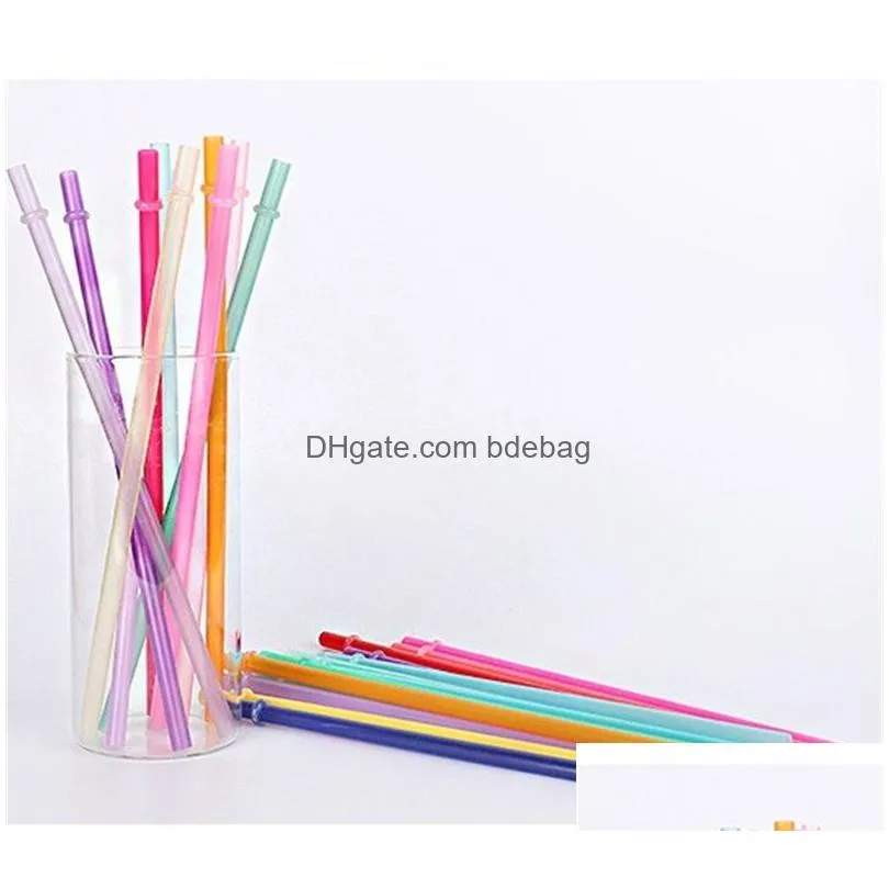 reusable pp plastic drinking straw 9.45 inches bpa and eco friendly colorful colors amazon supports custom package 145 k2
