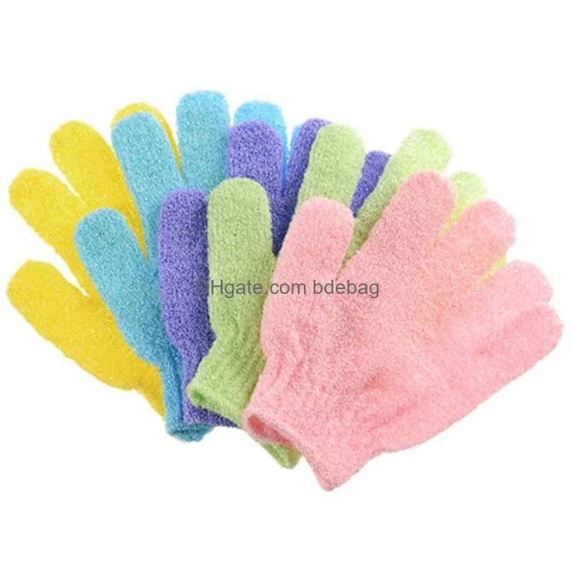 skin bath shower wash cloth shower scrubber back scrub exfoliating body massage sponge bath gloves moisturizing spa skin cloth 372 n2