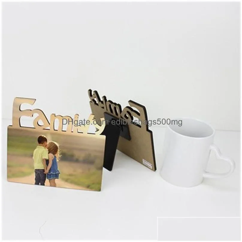 woodiness sublimation blank frames mdf diy three dimensional hollowing out slate letter shape laser cutting home accessory 7 1bd m2