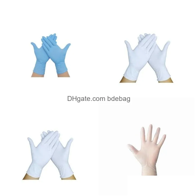 disposable gloves nitrile glove protective gloves waterproof and anti-corrosion 100pcs / lot cleaning gloves cleaning tools 94 n2