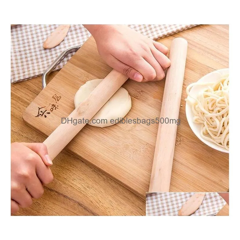 natural wooden rolling pin fondant cake decoration kitchen tool durable non stick dough roller high quality 0 74bx b