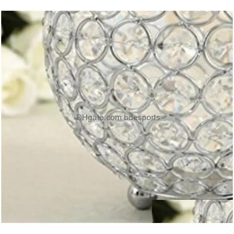 wedding ceremony elegant candle holder prop crystal ball vase road guide european style candlestick props gold silvery 20xy4 ff
