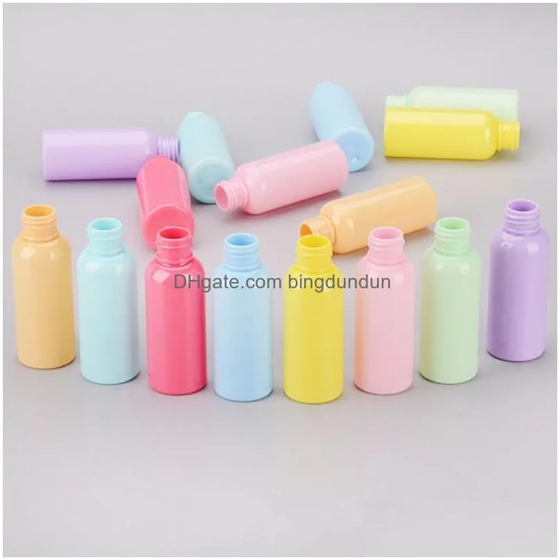 portable 50ml perfume bottles plastic easy to carry packing containers colorful macaroon colors spray bottle creative 0 65zh bb