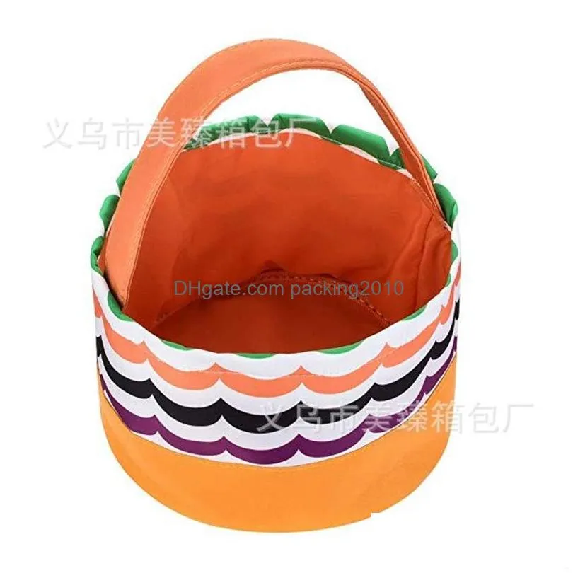 halloween printing bucket gift wrap girls boys child candy collection bag handbag spirit festival storage basket 11 5jz bb