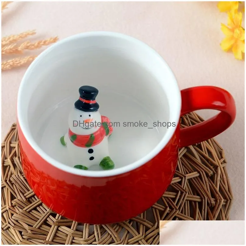 3d lovely coffee mug heat resisting cartoon animal ceramic cup christmas gift many styles 11lv c r