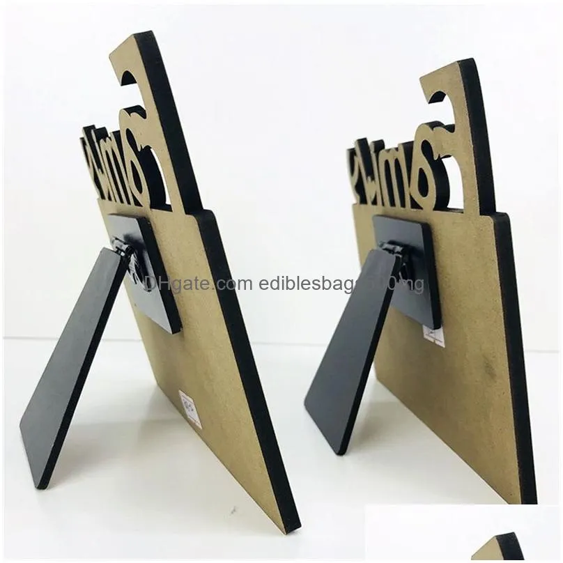 woodiness sublimation blank frames mdf diy three dimensional hollowing out slate letter shape laser cutting home accessory 7 1bd m2