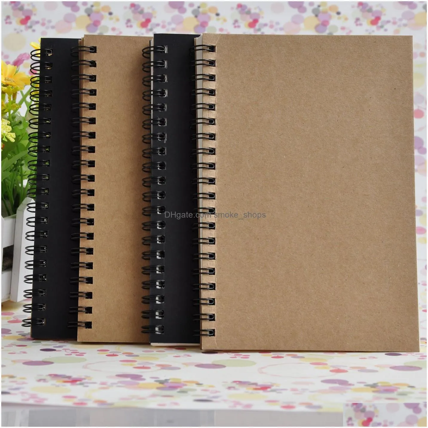 blank handmade notepads vintage kraft paper sheet sketch book for school student srawing notebook 2 8jc2 b