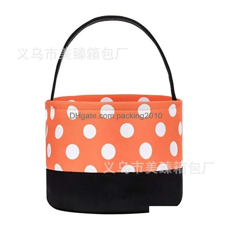 halloween printing bucket gift wrap girls boys child candy collection bag handbag spirit festival storage basket 11 5jz bb