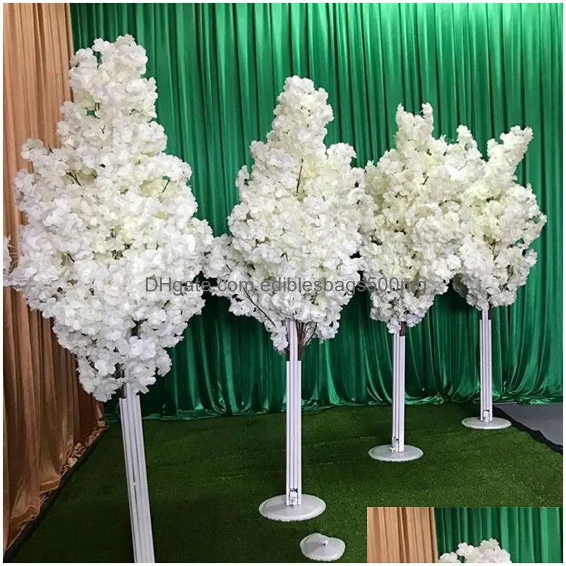 colorful artificial cherry blossom tree roman column road leads wedding mall opened props iron art flower doors 36yl gg