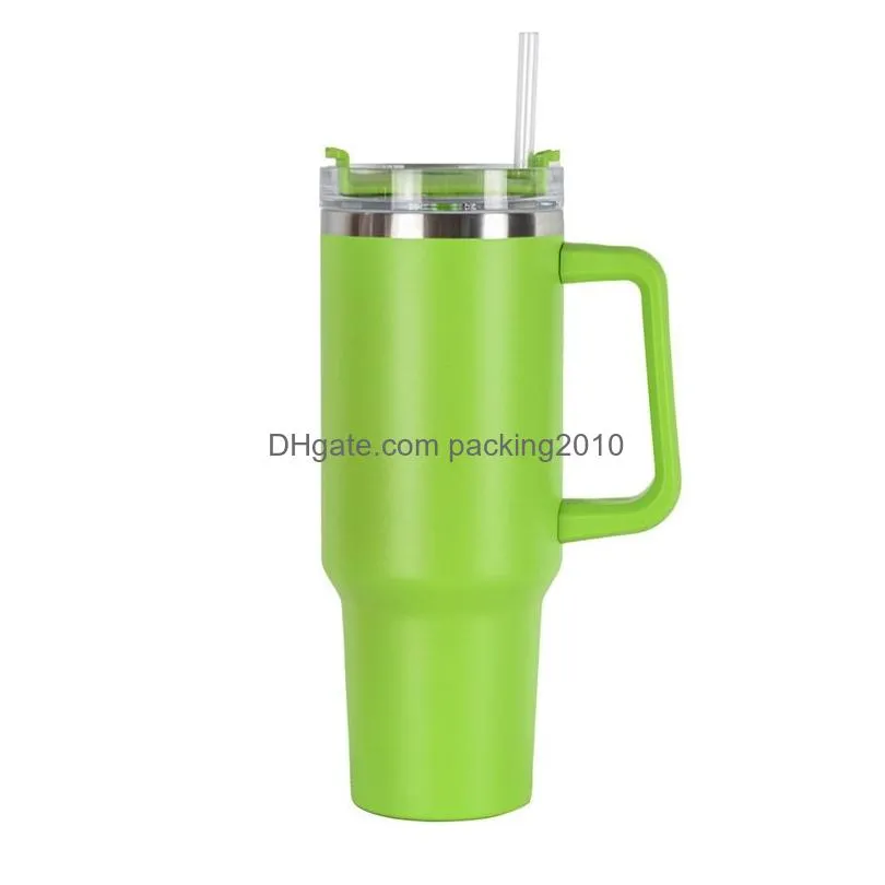 outdoor 40 oz tumbler cups water bottles with straws travel sport reusable household items large capacity beer mug vacuum insulated drinking tumblers with