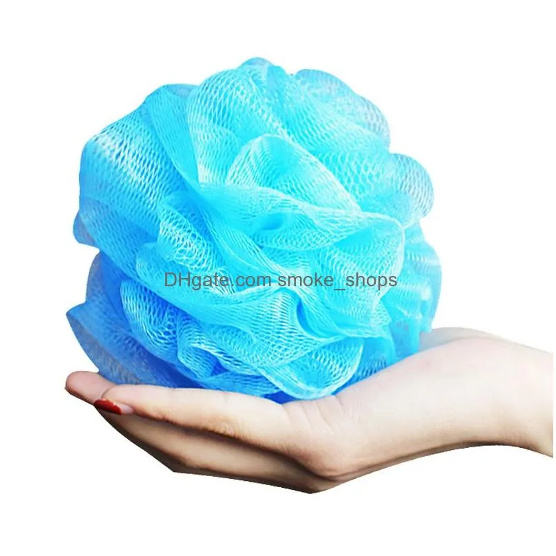 100pcs multi colors 15g bath shower sponge pouf loofahs nylon mesh brush shower ball lace edge mesh bath 1208 v2