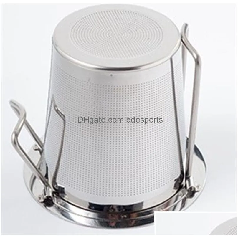 reusable stainless steel tea strainer infuser filter basket folding tea infuser basket tea strainer for teapot cca9198 541 s2