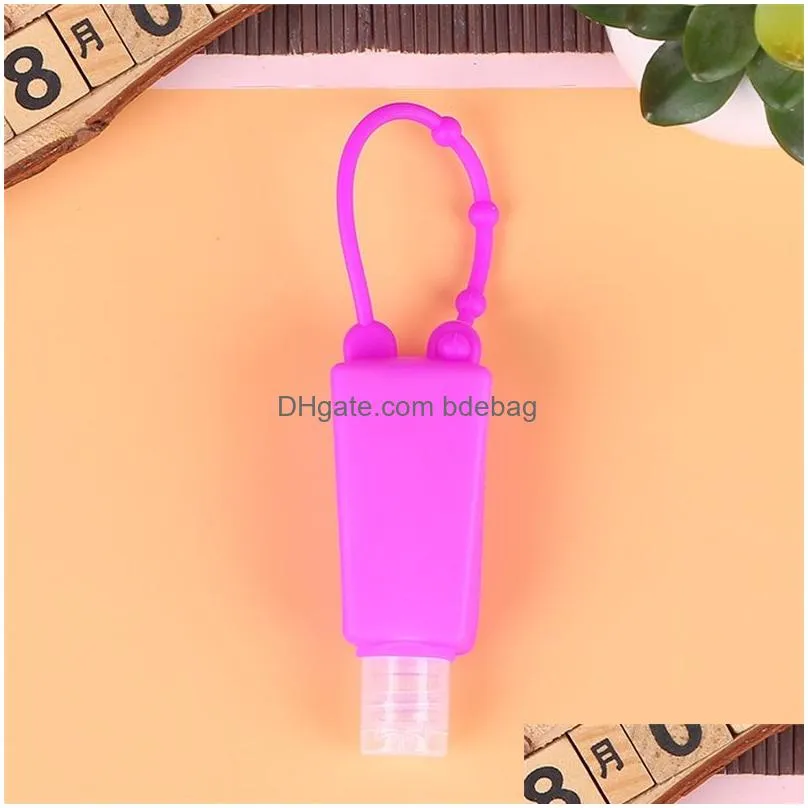 party favor 30ml blank hand sanitizer holder portable travel bottle gel holder alcohol liquid soap dispenser containers silicone 122
