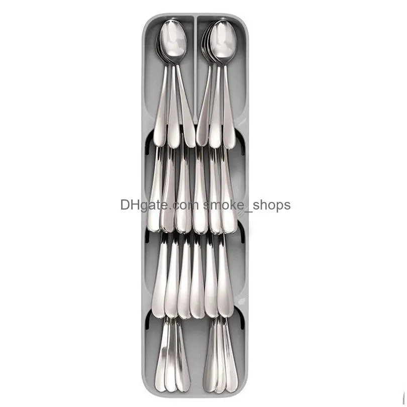 home kitchen drawer organizer tableware tray storage box knife frame holder arrangement boxes knife and fork large capacity 7jqh1