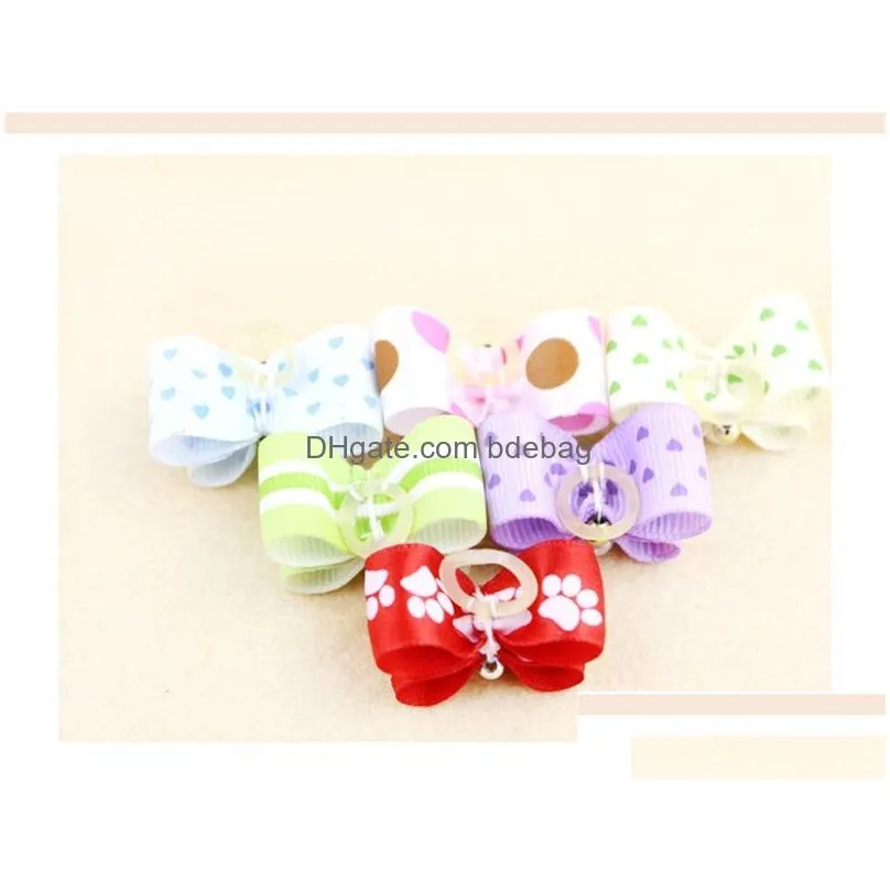 pet puppy hairpin upscale flower hair bows dog cat groming headdress products accessories cute three 299 s2