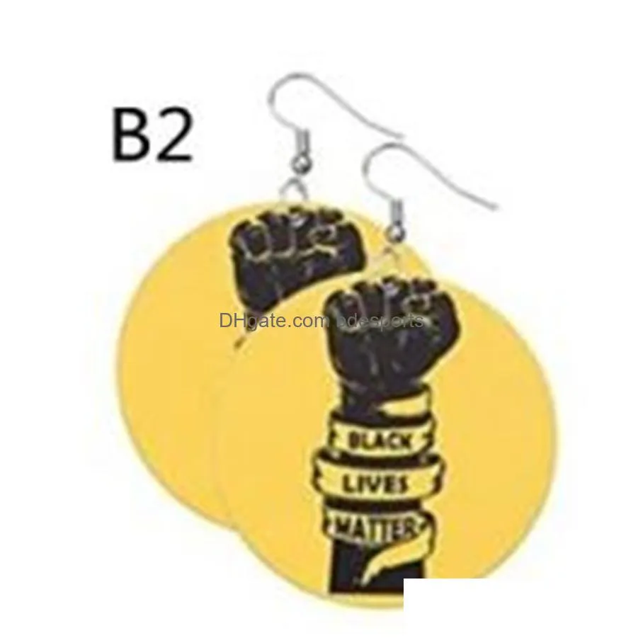 party favor fashion wooden earrings african portrait map ear black people very important national charm earring 12 o2