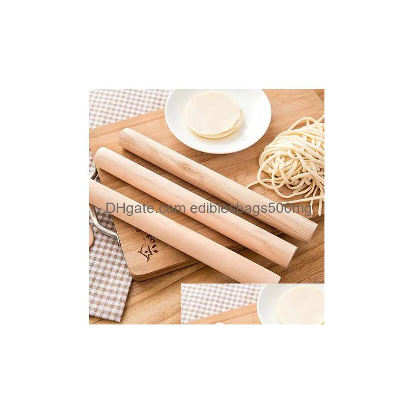 natural wooden rolling pin fondant cake decoration kitchen tool durable non stick dough roller high quality 0 74bx b