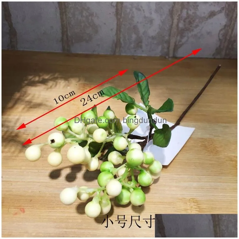single small california berry simulation flower berry blueberry fruit fake artificial plant living room decoration plastic manual 2 2yb
