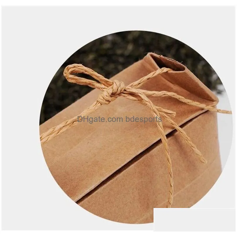 rice paper bag tea packaging cardboard paper bag weddings kraft paper bags food storage standing packing bags 249 j2