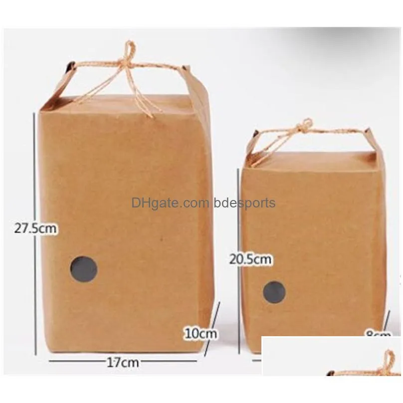 rice paper bag tea packaging cardboard paper bag weddings kraft paper bags food storage standing packing bags 249 j2