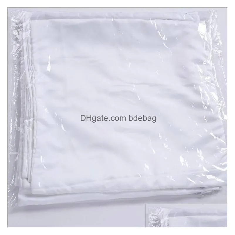 sublimation 45x45cm square pillowcase diy blank pillow cover heat transfer sofa pillow cases insert polyester throw pillow covers 191