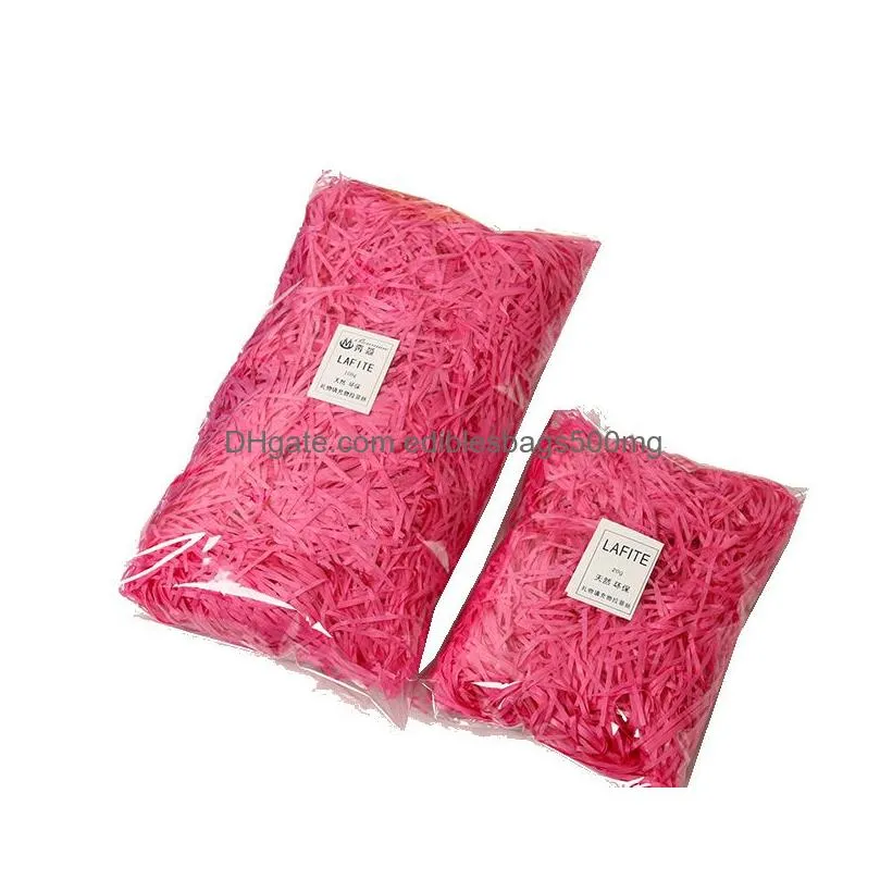 100g colorful gift wrap shredded crinkle paper raffia candy boxes diy gifts box filling material wedding marriage home decoration 83