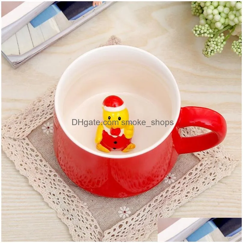 3d lovely coffee mug heat resisting cartoon animal ceramic cup christmas gift many styles 11lv c r