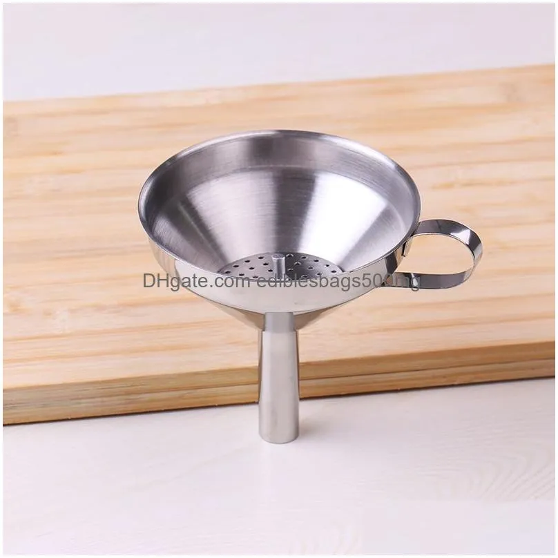 functional stainless steel kitchen oil honey funnel with detachable strainer/filter for perfume liquid water tools 5530 q2