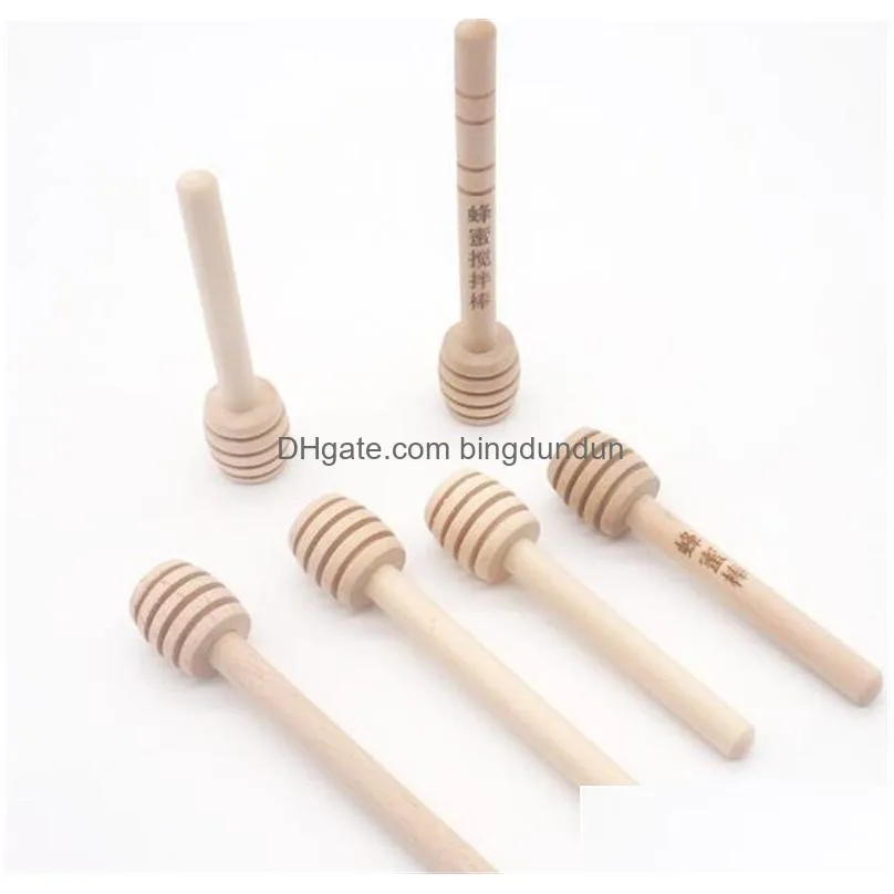 wood honey stick kitchen tools stir mixing handle spoon long sticks coffee jam red wine wooden 8cm 10cm 0 5fy q2