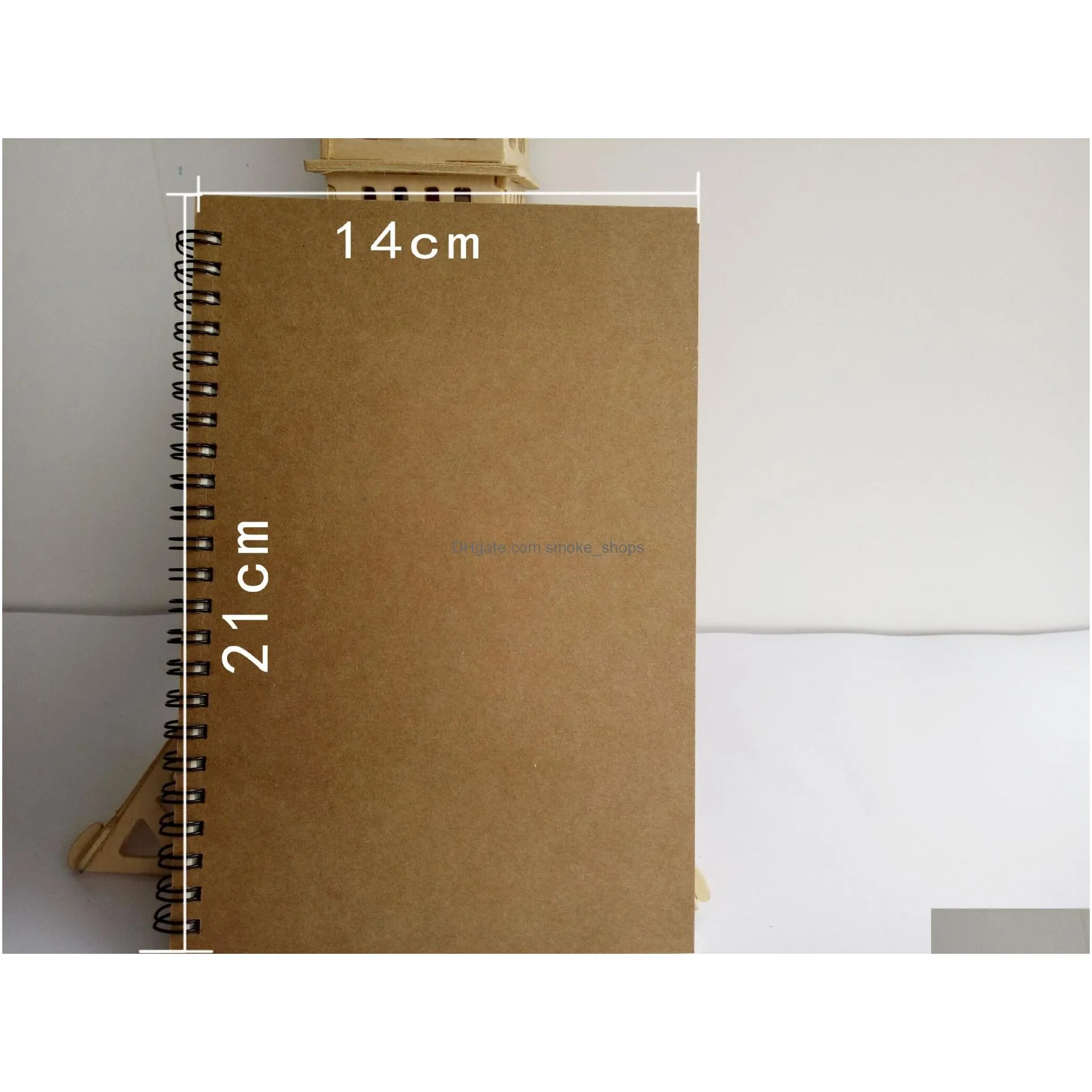 blank handmade notepads vintage kraft paper sheet sketch book for school student srawing notebook 2 8jc2 b