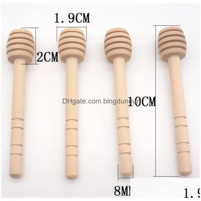 wood honey stick kitchen tools stir mixing handle spoon long sticks coffee jam red wine wooden 8cm 10cm 0 5fy q2