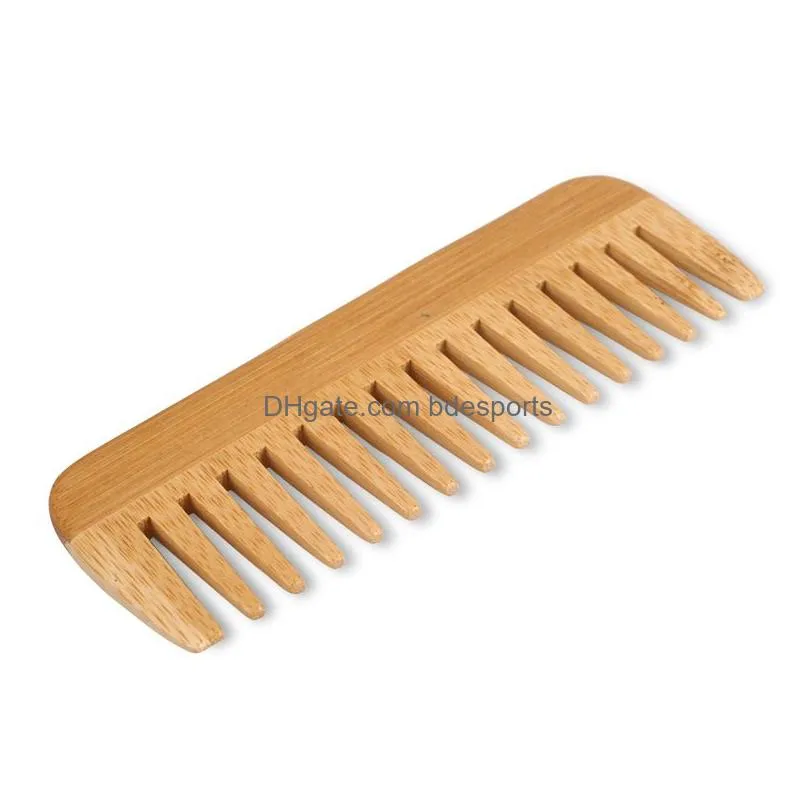 natural high-quality bamboo and wood comb beard comb health bamboo comb laser engraving logo 2332 t2