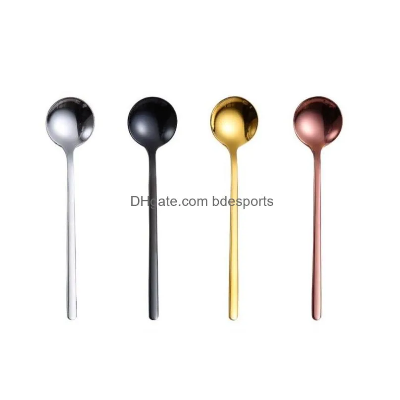 s mini coffee spoon stainless steel tea spoon gold stirring teaspoon bar restaurant kitchen supplies christmas birthday party 374