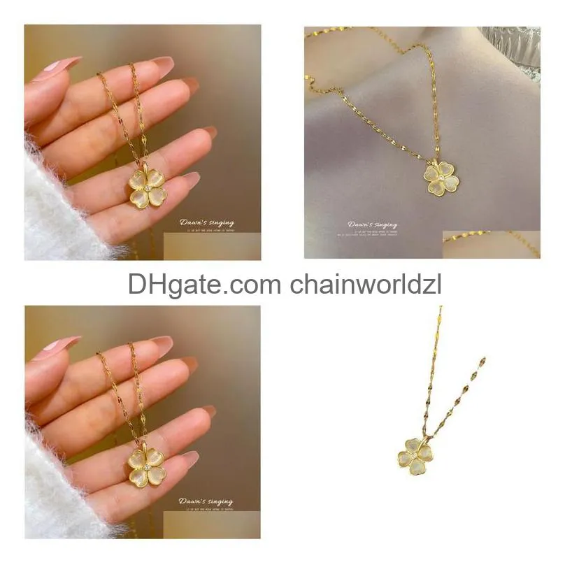 fashion classic 4/four leaf clover necklaces pendants 18k gold plated gift red luxury jewelry designer jewellery chain