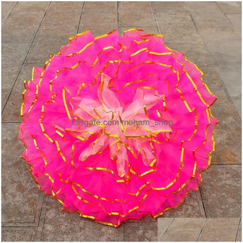 craft umbrella gauze iron rod metal frame dance prop large small handmade colourful flower umbrellas direct deal 28sz2 v