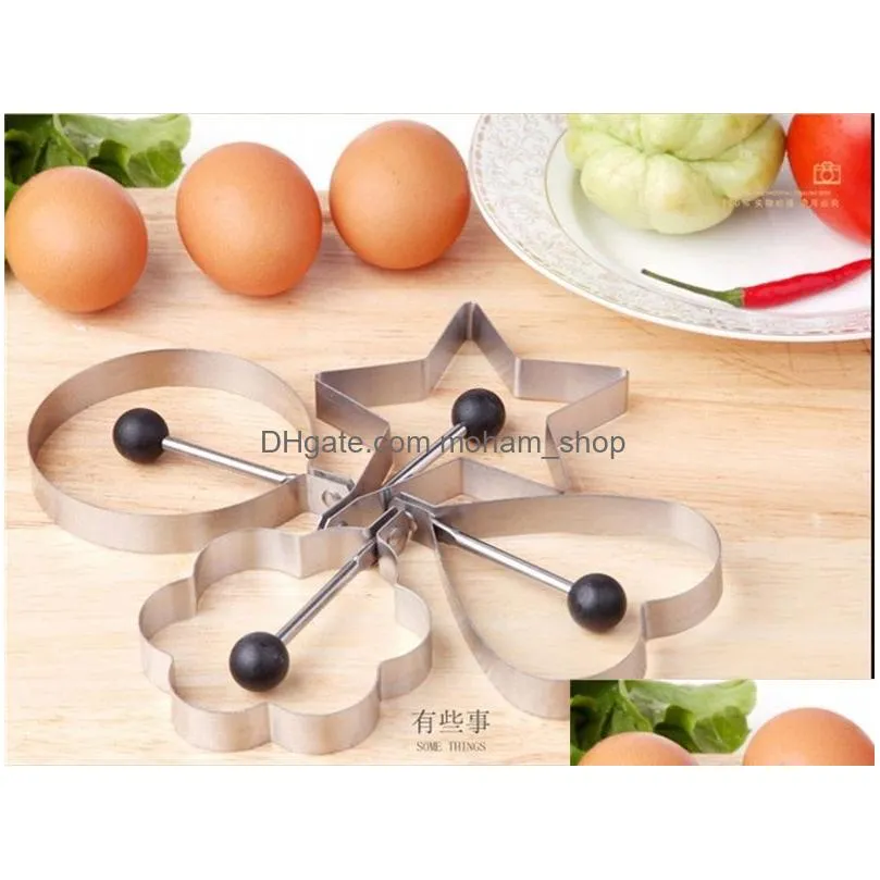 thickening stainless steel mold five pointed star love heart shaped fried egg mould kitchen practical gadget diy 1cj j2