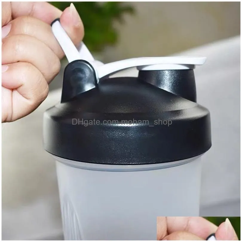 portable sport shaker bottle juice milkshake protein powder leakproof mixing shake cup with shaker balls bpa fitness drinkware 2910