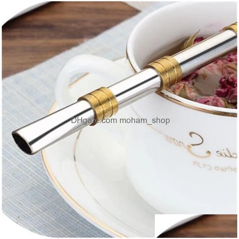 portable detachable and washable straw stainless steel filter tubularis vintage gold plated drink straws top quality 4 8wd ww