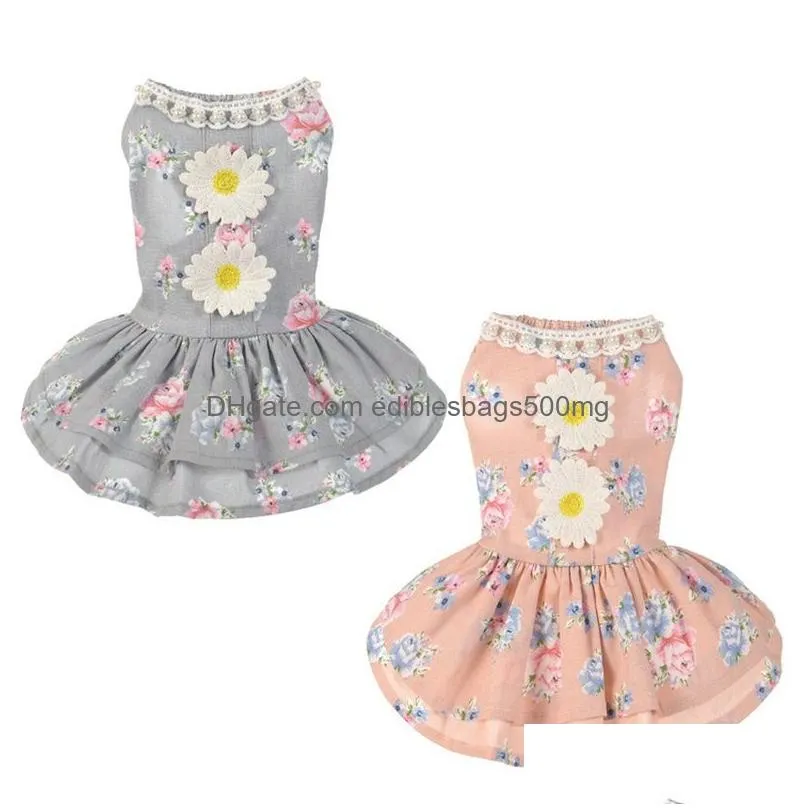  selling dog cat bow tutu dress lace skirt pet puppy dog princess costume apparel clothes small pretty nice princess 407 j2