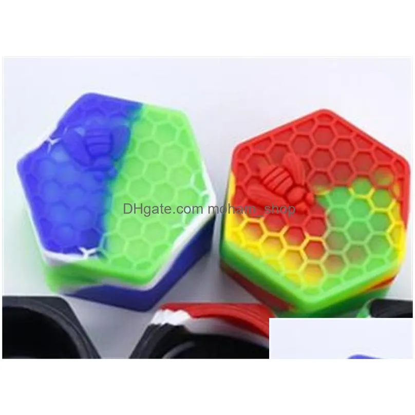 26ml honeybee wax container hexagon storage box jars hive silicone portable make up boxes eco friendly 3 5xz uu