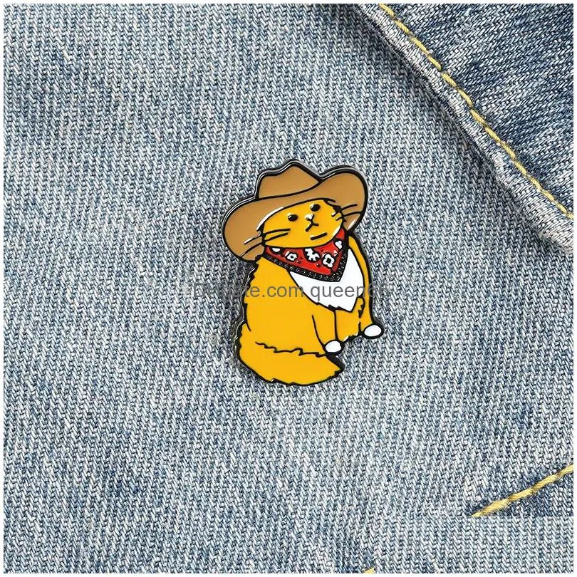 funny cat enamel pins  fat cat badges brooches lapel pin clothes bag cartoon animal jewelry gifts for kids friends
