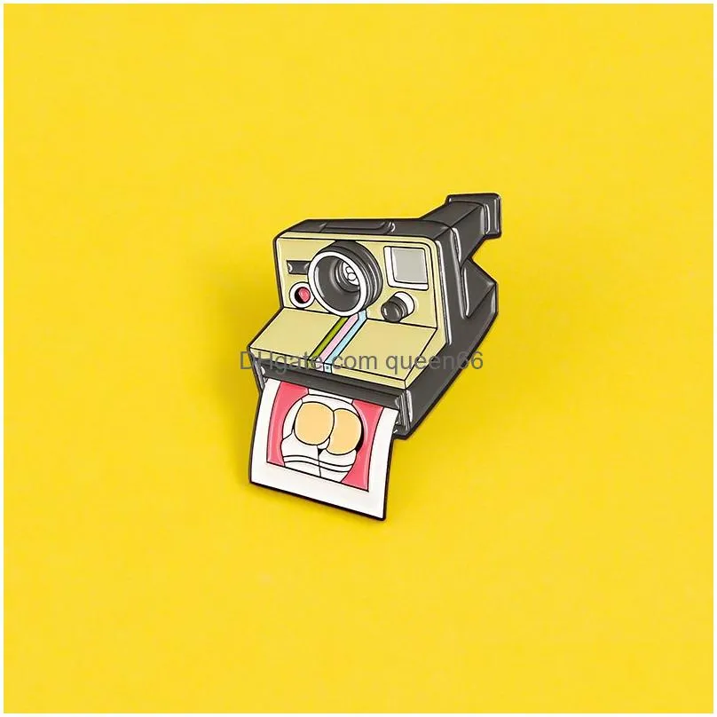 camera enamel pins cameras photo badges film photography brooches films cameras lapel pin clothes bags fashion jewelry gifts