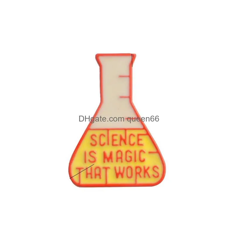 science is magic that works enamel pins badge measuring cup brooch lapel pin creative jewelry gifts brooches for kids women
