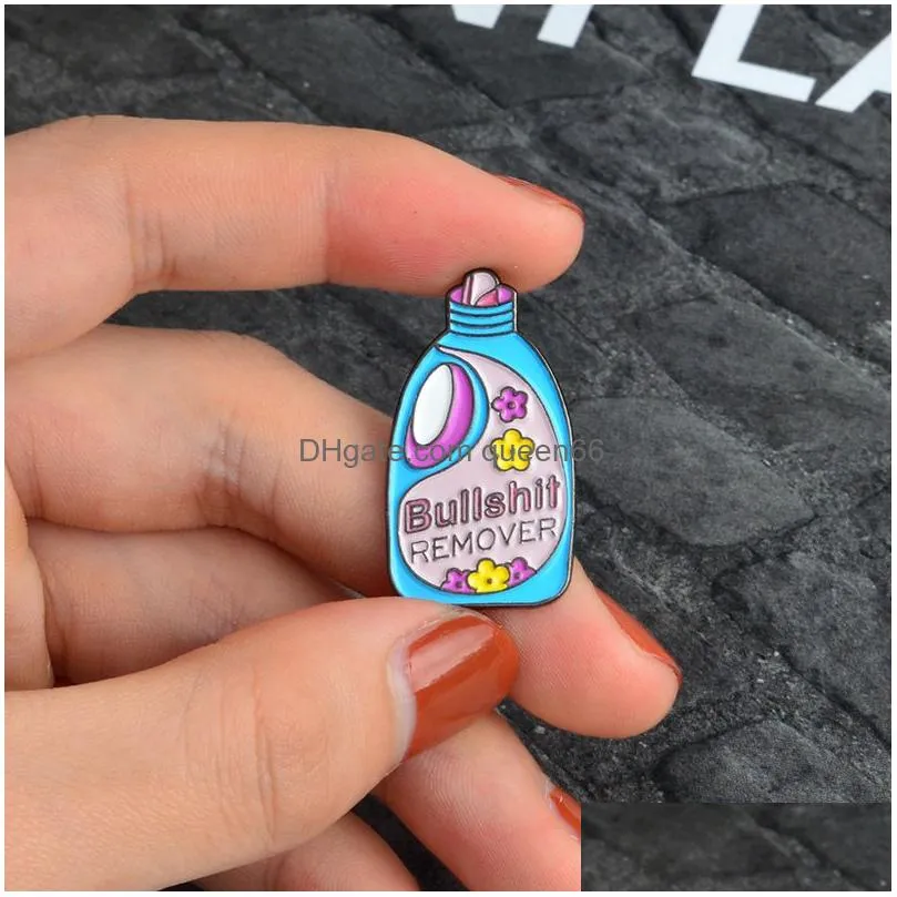 cartoon detergent remove repellent style enamel pins badge denim jacket jewelry gifts brooches for women men