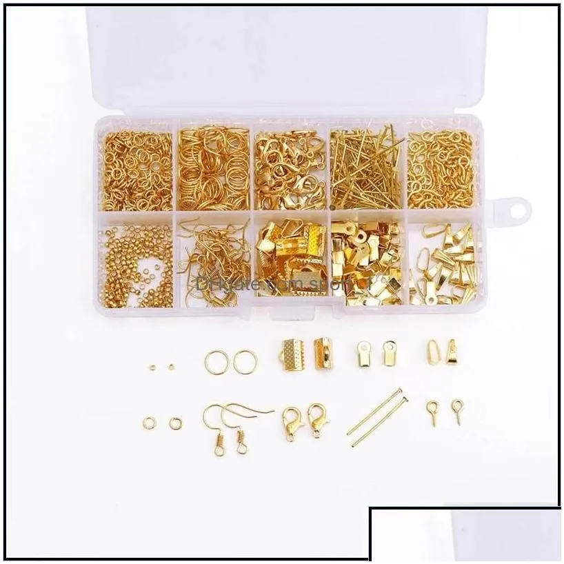 clasps hooks components jewelryalloy aessories findings set tools copper wire open jump rings earring hook jewelry making supplies kits