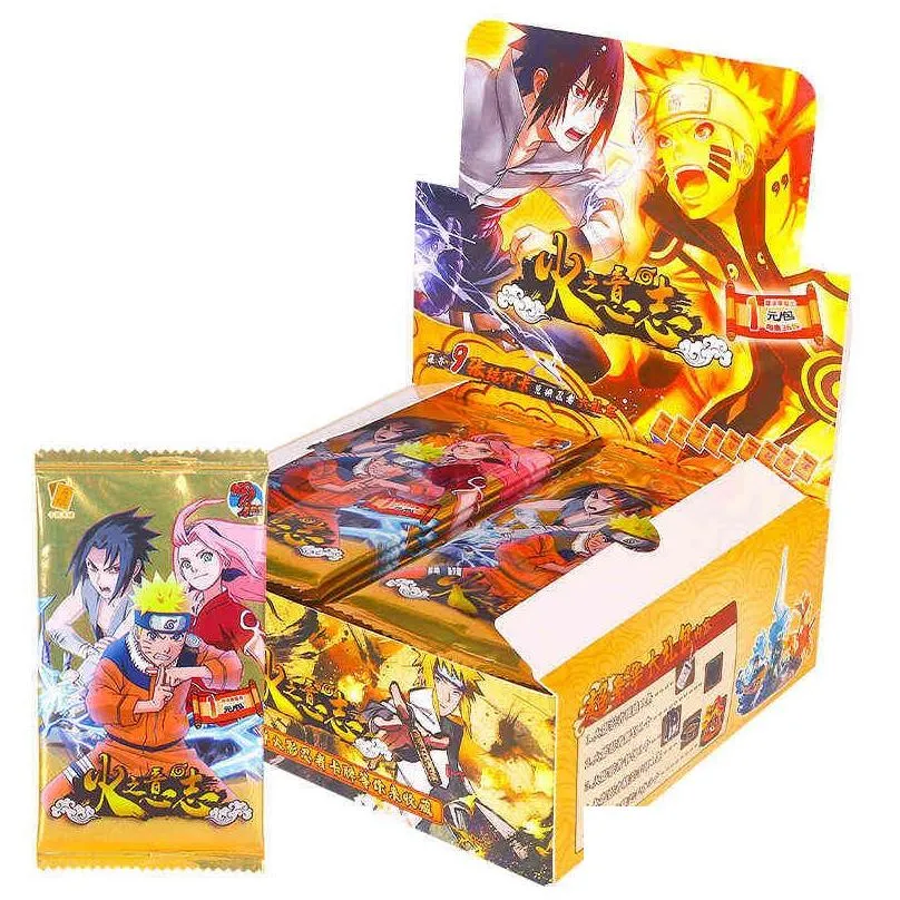 2023 collection cards uzumaki uchiha sasuke haruno sakura kakashi tcg trading card game for children birthday gift toy r230619