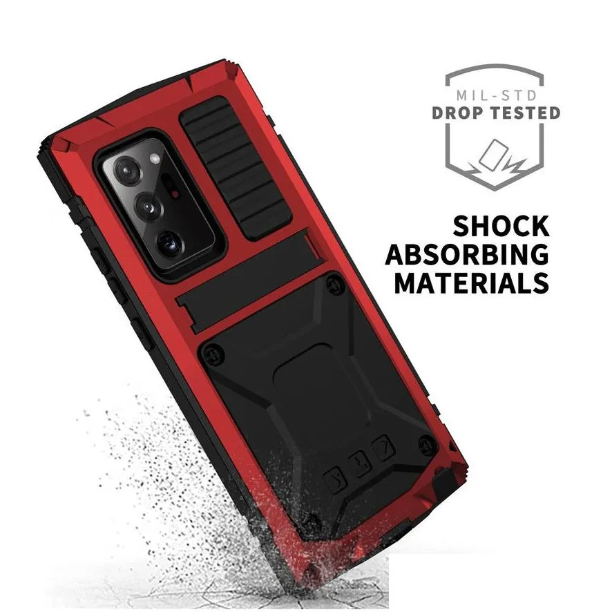 heavy duty protection phone cases for samsung s20 s21 s22 s23 note 20 ultra shock resistant waterproof dusty-proof full cover with