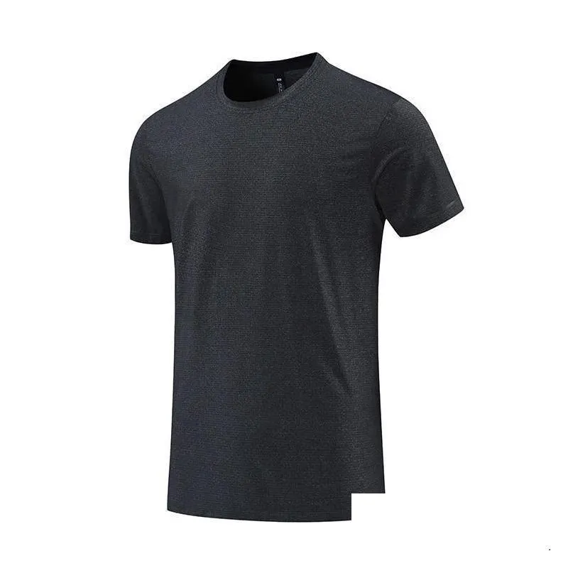 ll-r661 yoga outfit mens gym tshirt exercise fitness wear sportwear train basketball running loose shirts outdoor tops short sleeve elastic