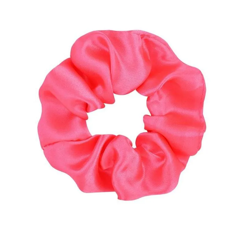 40 colors hair accessories satin hair band scrunchies girls ponytail holder tie fashion hair ring stretchy elastic rope xmas gifts